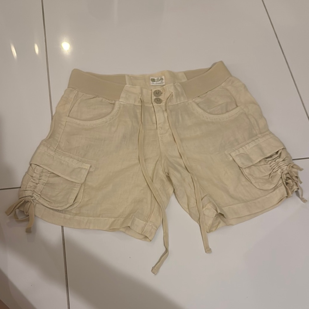 Lucky Brand Cream Cargo Shorts Relaxed Fit